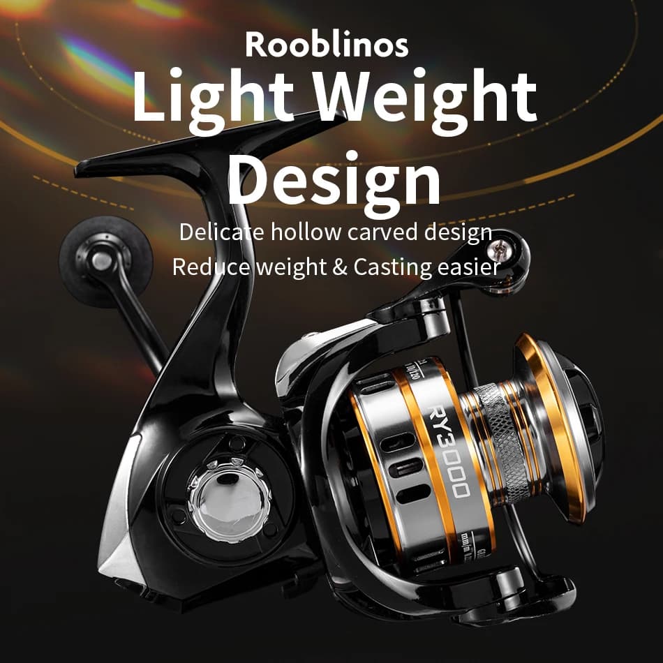 ROOBLINOS RY Spinning Reels Saltwater Freshwater Fishing Reel Ultralight Metal F