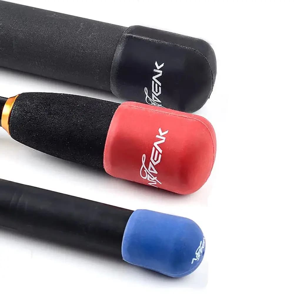 Protège-poignée silicone pour canne à pêche couvre fond protection accessoires couleur aléatoire