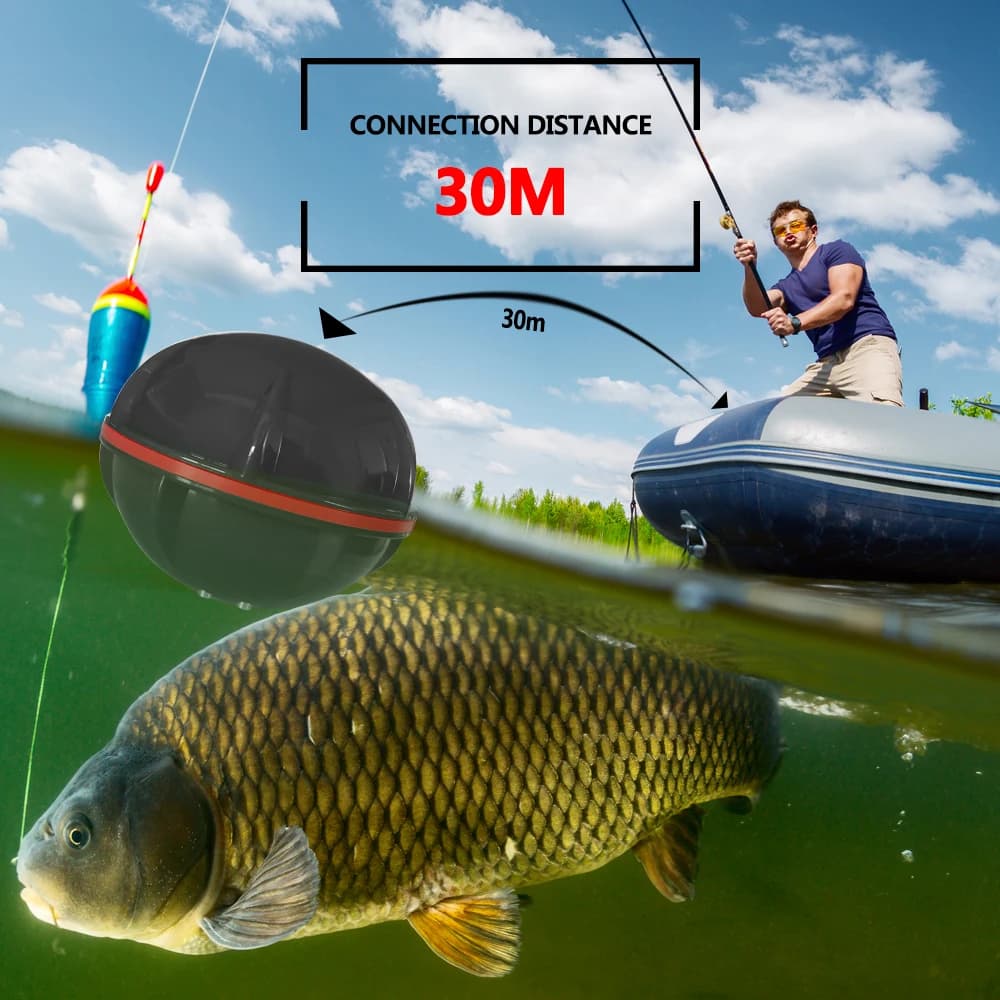 Sonar sans fil Smart Fishfinder 125KHz pour bateau et rive avec contrôle GPS via application smartphone