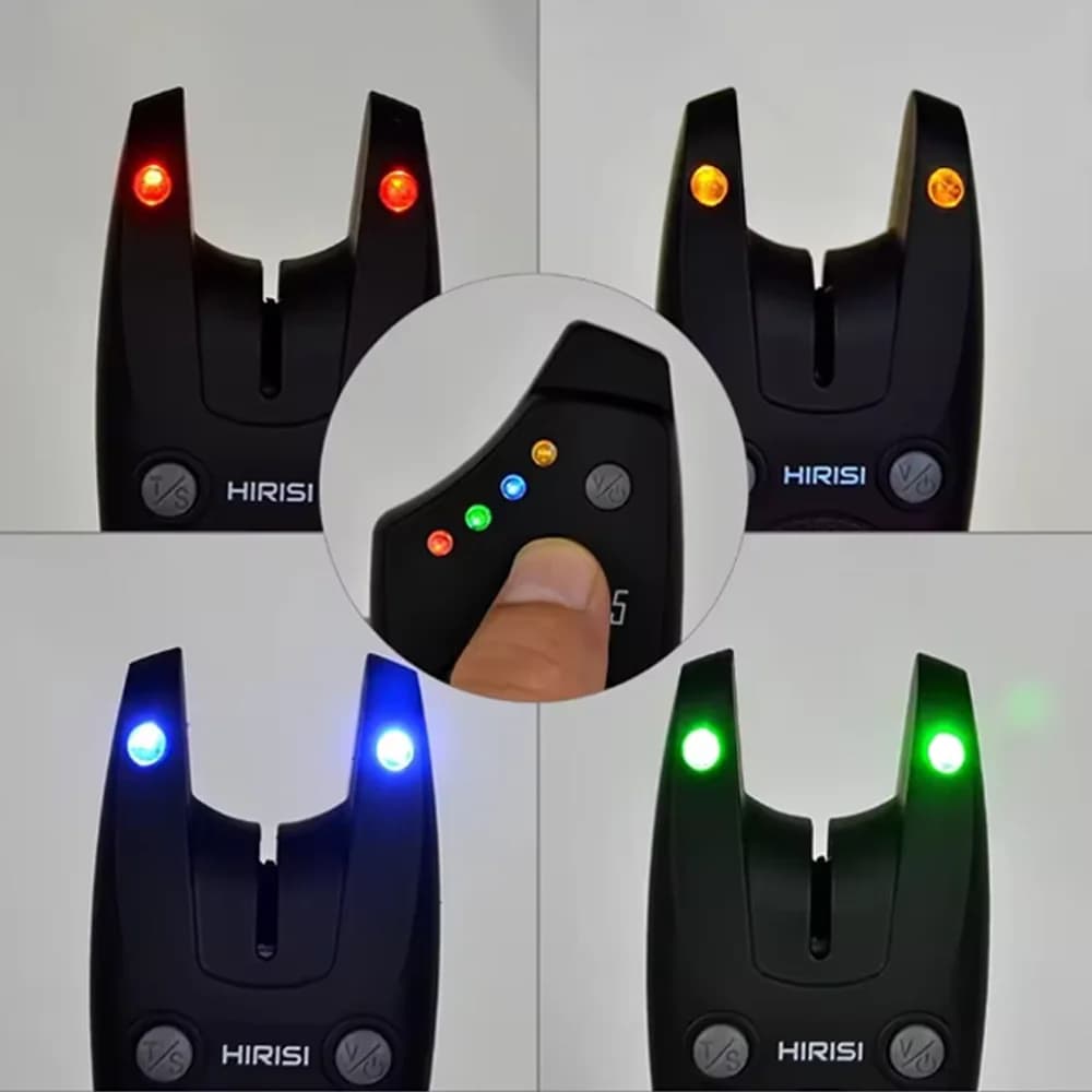 Hirisi S5 Alarme de Touche Carpe Sans Fil Étanche avec Indicateur de Morsure pour Pêche