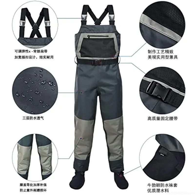 Waders pêche à la mouche néoprène enfants adultes - Bottes séchage rapide imperméables respirantes