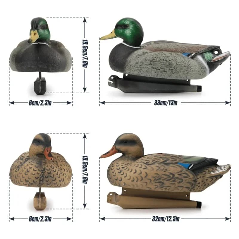 Leurres canards flottants 3D avec quille 1/6 pièces pour chasse pêche accessoires extérieurs