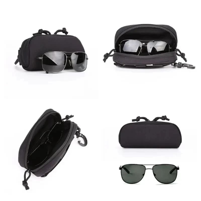 Étui MOLLE tactique 1000D pour lunettes de pêche - Nylon anti-choc, portable et étanche