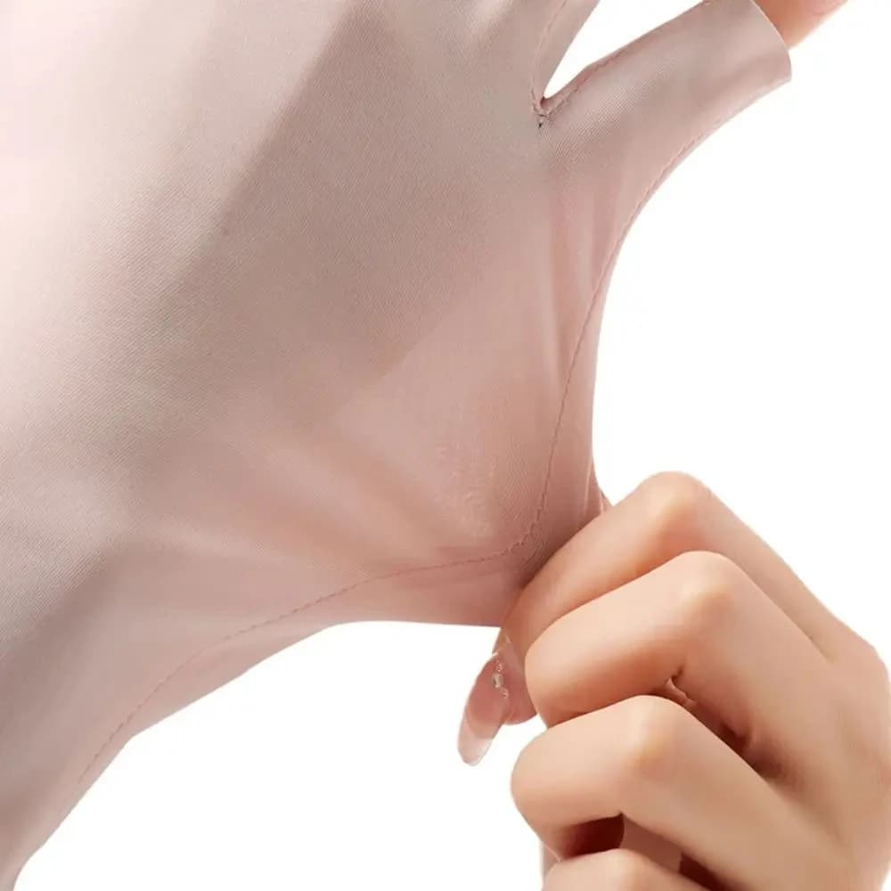 Gants doigts libres femme été protection UV multicolores conduite écran tactile