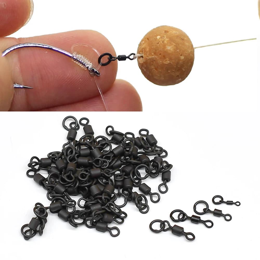 40 anneaux flexibles à changement rapide MNFT pour montages carpe - accessoires terminal tackle pêche