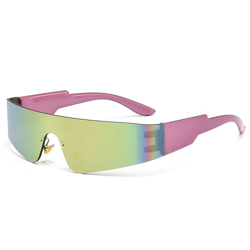 Lunettes de soleil Y2k forme concave irrégulière streetwear photo couple tendance