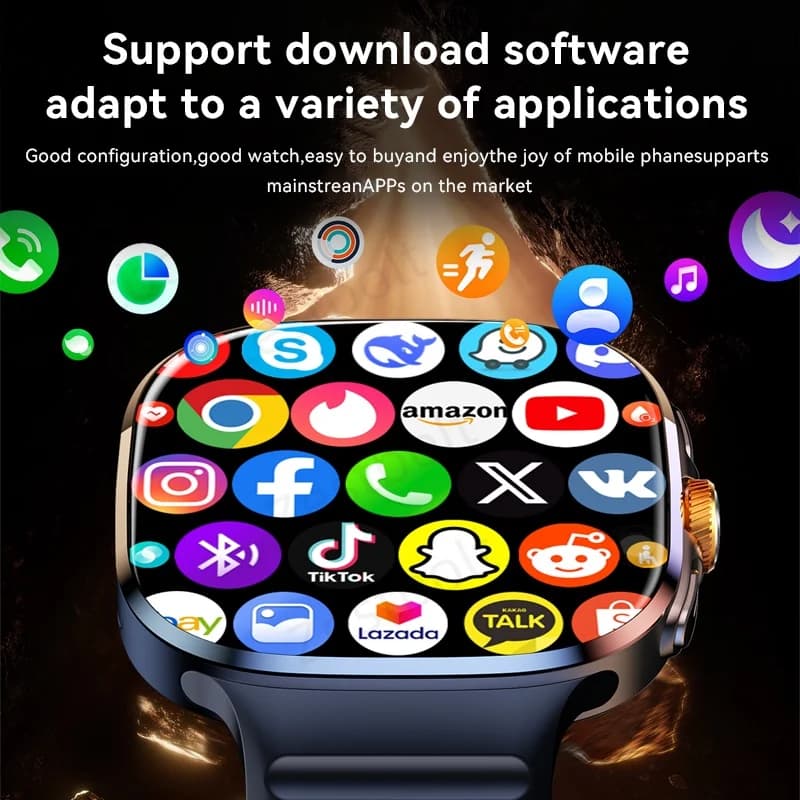 Smartwatch M99 original avec caméra rotative 190° : Écran AMOLED 2.4 pouces et slot 4G/5G intégré