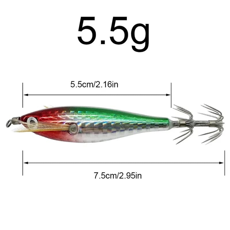Leurre flottant BRAVMACK leurre crevette laser pour pêche au calmar et seiche en mer