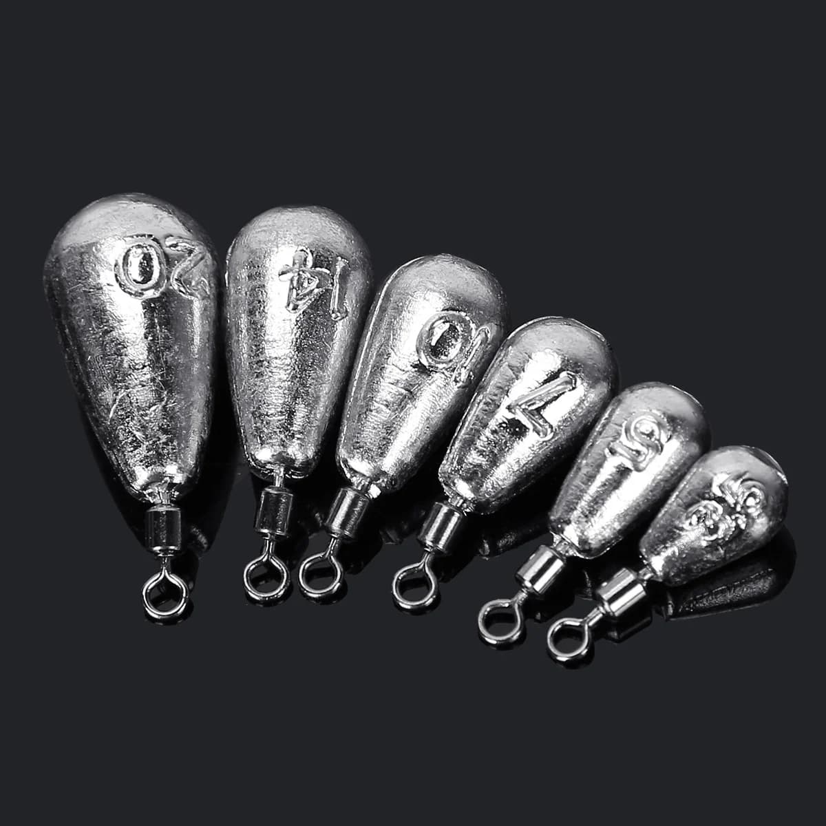 10 plombs goutte d'eau 3.5g à 20g - Accessoires de plombage pour pêche en mer et rivière