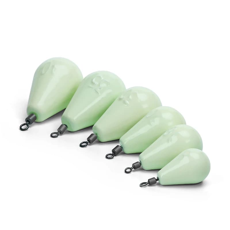 Plombs lumineux pêche plombée 30g à 150g tailles 8-40 - Sinkers brillants nuit mer rivière