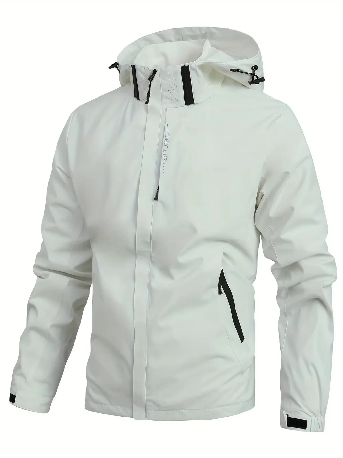 Chubasquero impermeable pêche homme - Veste légère cyclisme capuche extérieure étanche