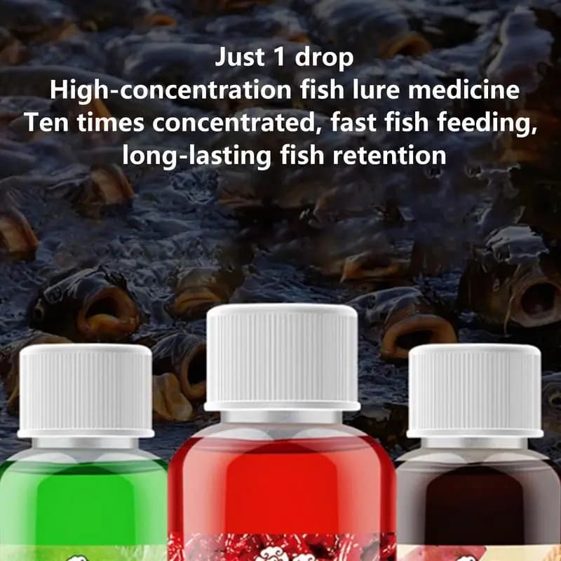 Concentré attractant poissons 60ml - Liquide ver rouge haute concentration pour truite, cabillaud, carpe, perche