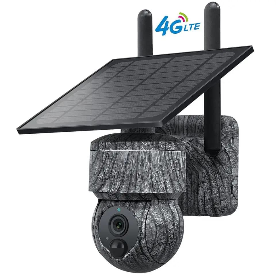 Caméra trail sans fil 4G WiFi solaire avec vue directe alarme détection humaine PTZ pour sécurité chasse