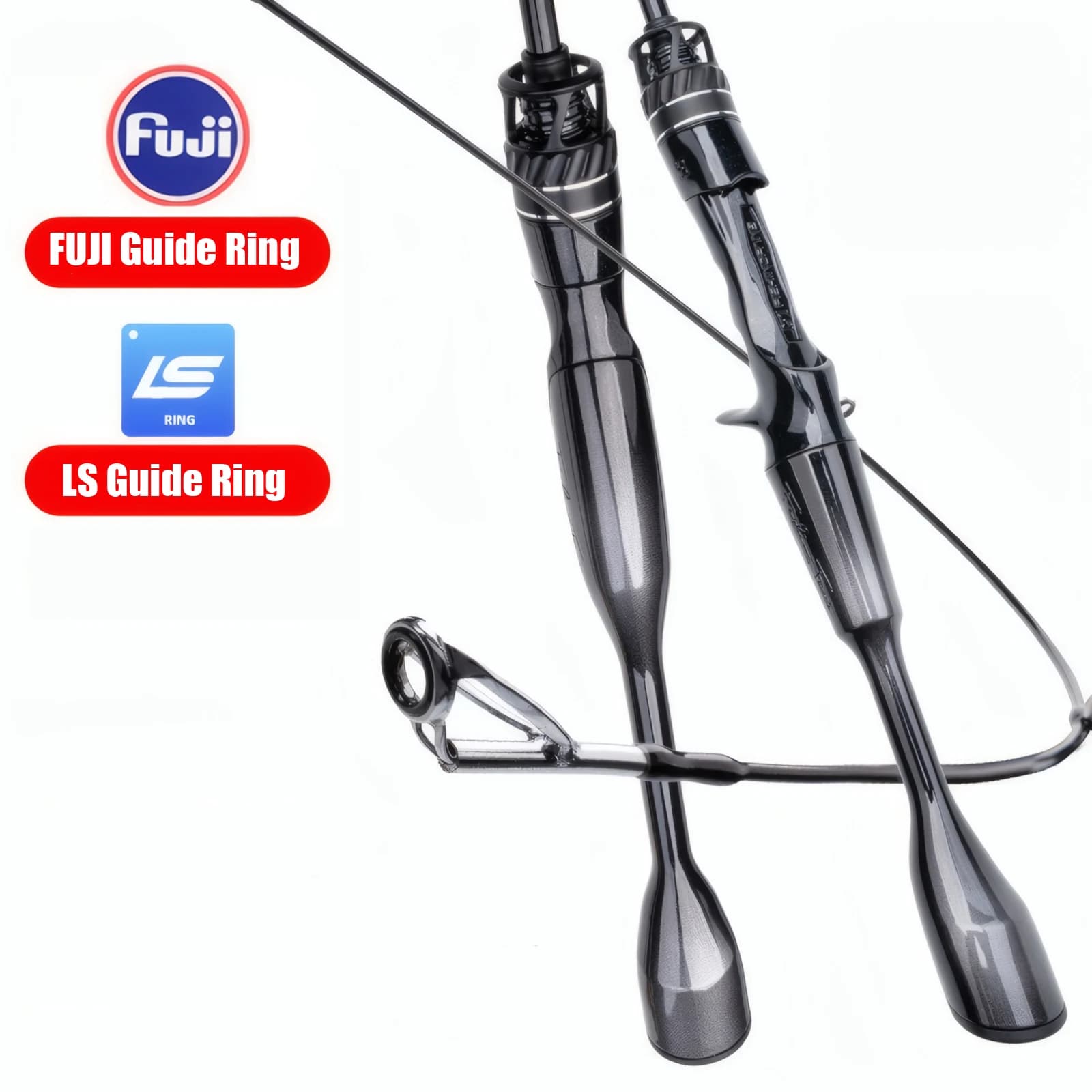 Anneaux FUJI pour canne à leurres carbone ultralégère - Accessoires pêche carnassiers carpe truite