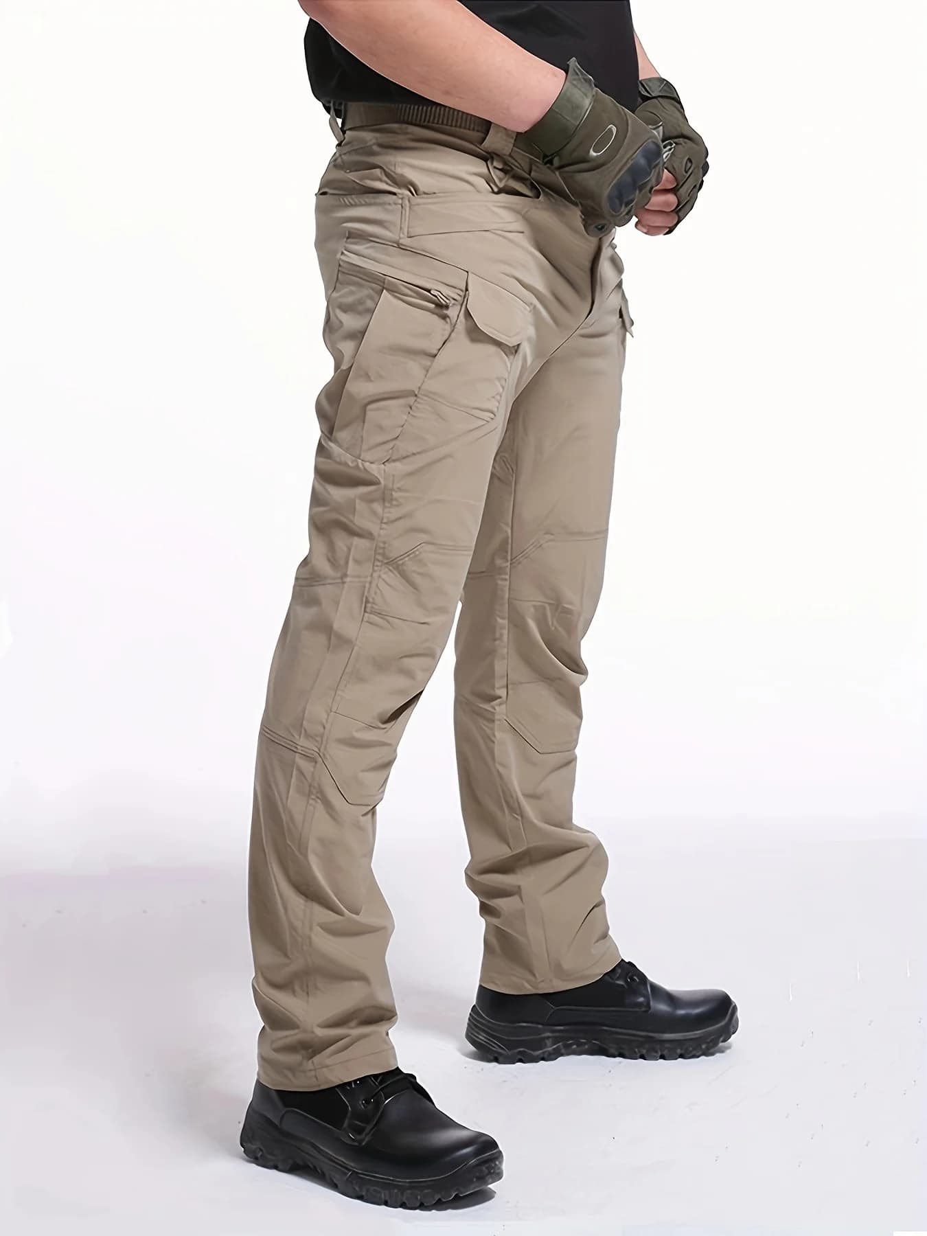 Pantalon cargo grande taille été léger pêche confort poches latérales hommes grands