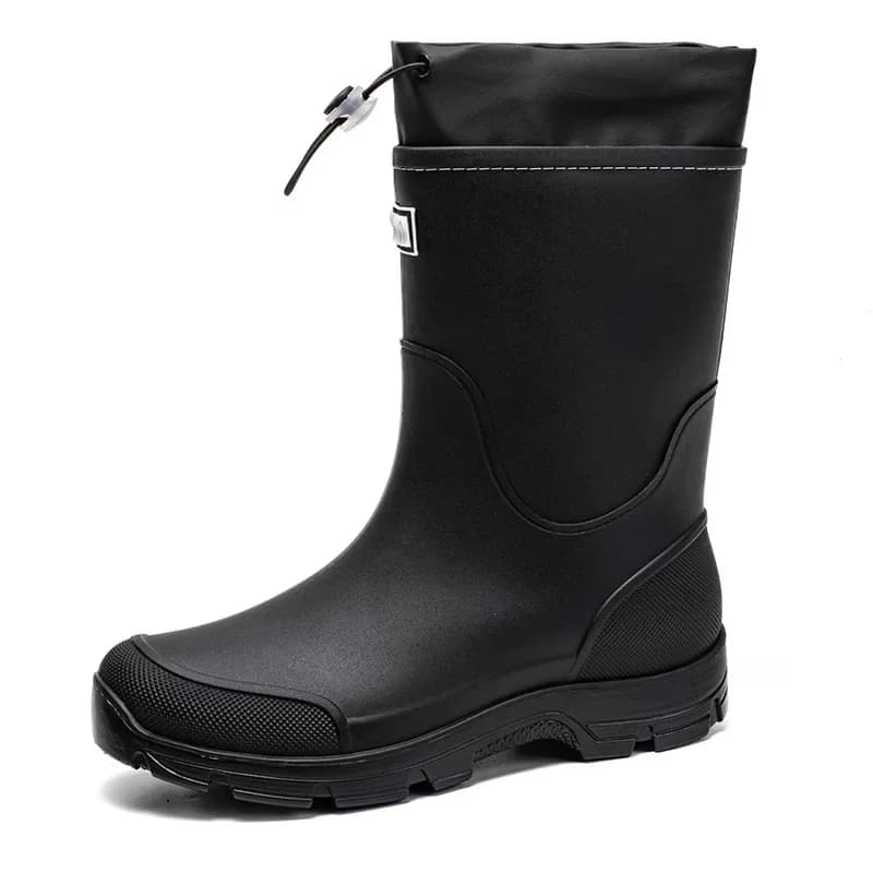 Bottes de pluie homme mi-mollet nouvelle mode outdoor antidérapantes légères imperméables tendance