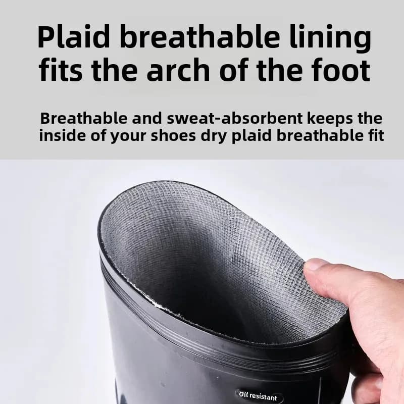 Chaussures de pluie homme mesh haute légères durables imperméables bureau pêche extérieur