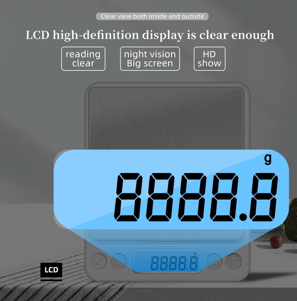 Balance électronique 3000g 0.1g précision pêche cuisine pesée appâts LCD 3kg