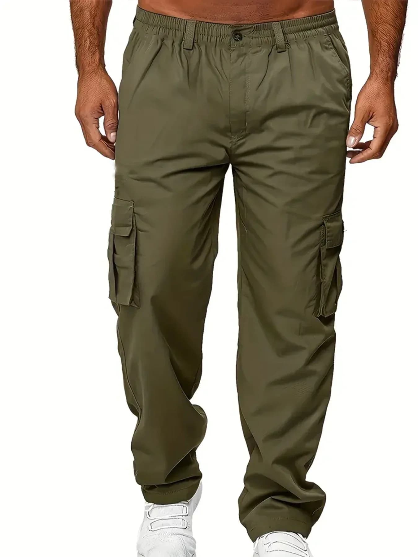 Pantalon cargo été homme pour pêche durable - Multi-poches et tissu résistant aux conditions extérieures