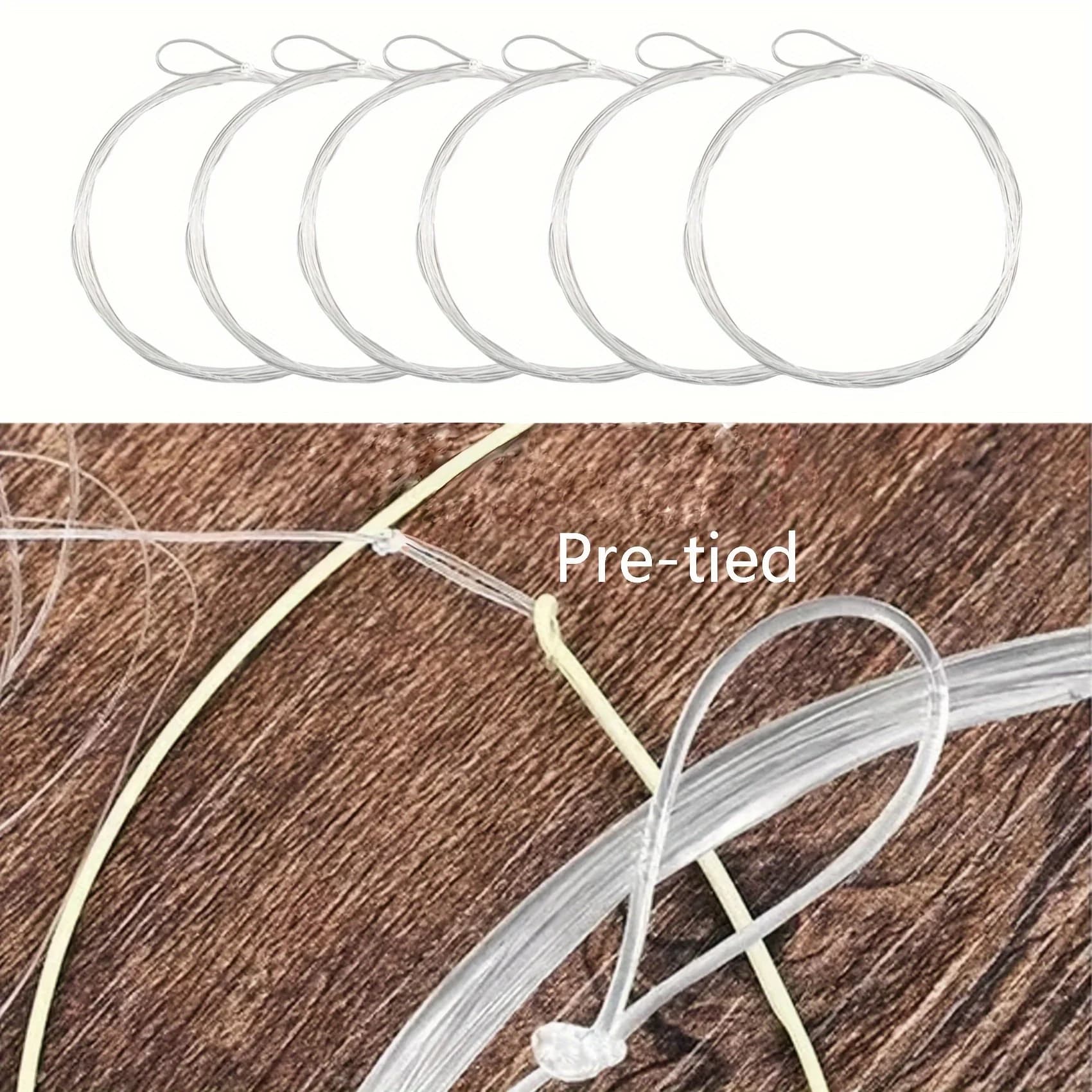 Ligne de tête de pêche à la mouche Aventik, bas de ligne nylon pré-noué avec boucle,