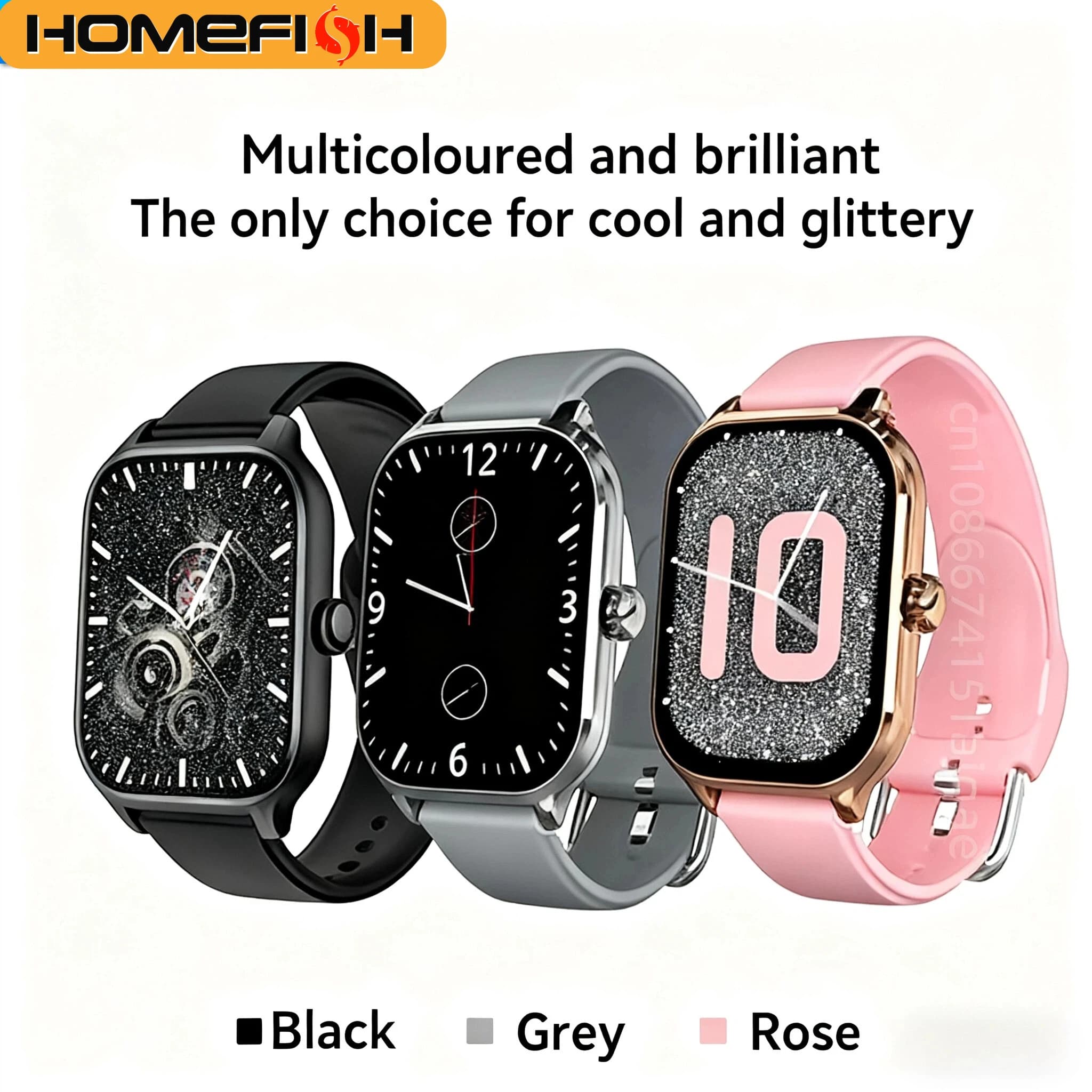 Montre connectée HOMEFISH H9 - Appels Bluetooth, surveillance sommeil, modes sport et fréquence cardiaque