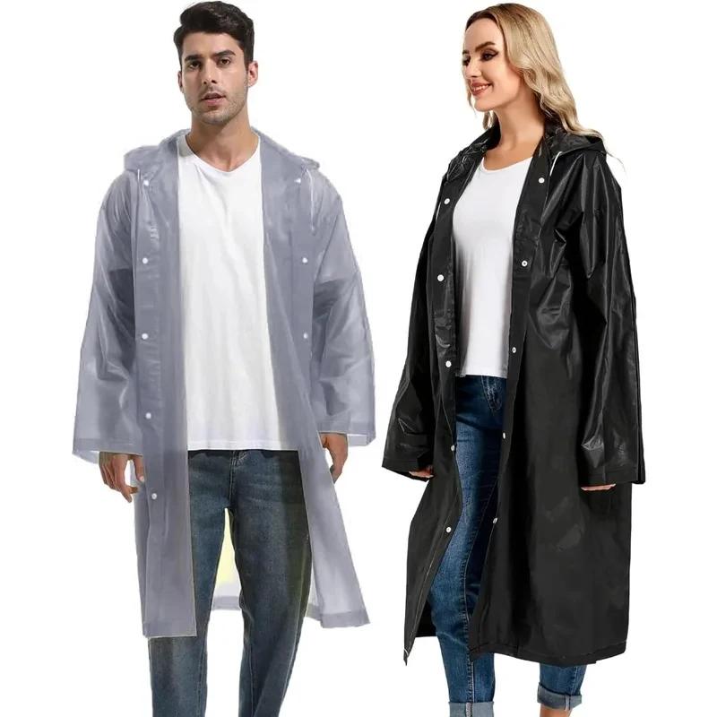 Ponchos de pluie réutilisables imperméables pour pêche avec capuche et cordon