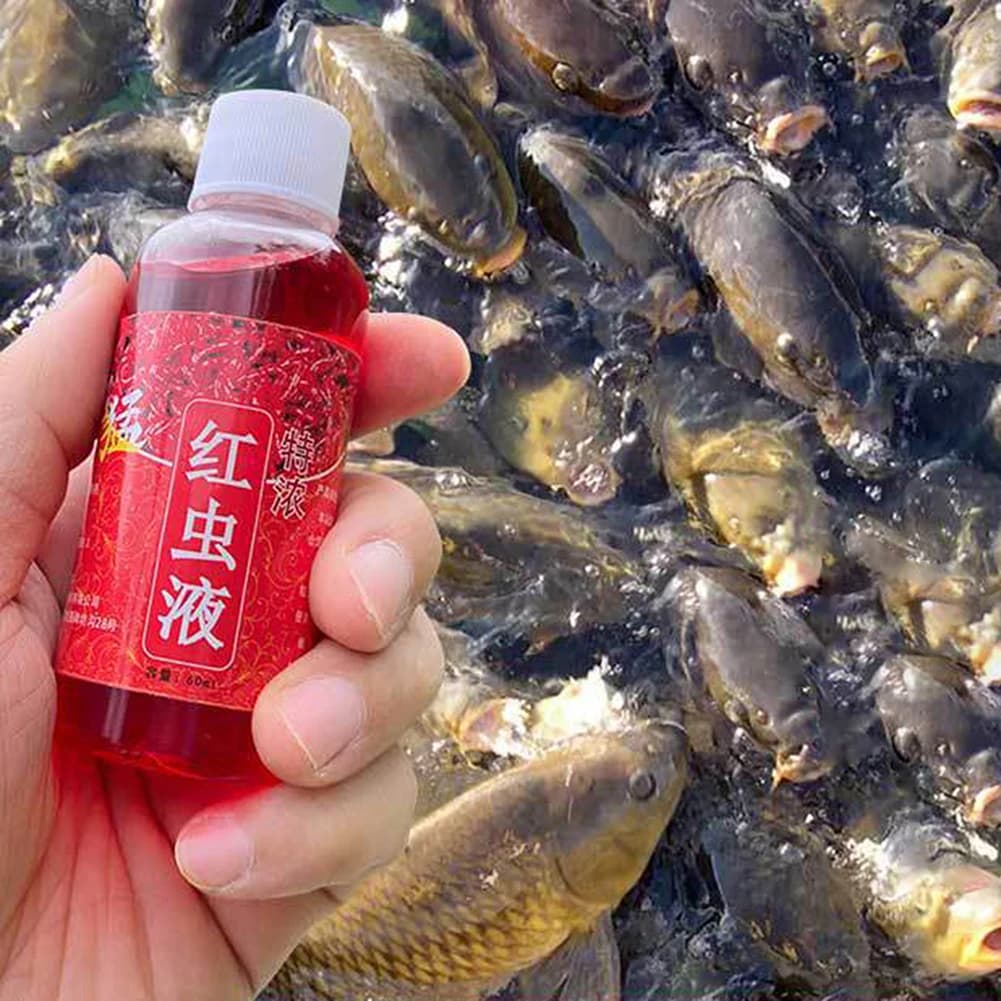 Attractant liquide vers de sang 60ML pour truite, morue, carpe et perche - Stimulateur d'appétit haute perméabilité