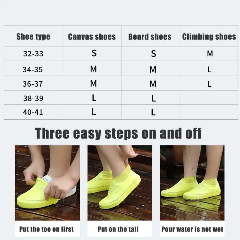 Protège-chaussures imperméables silicone anti-dérapant pour pêche pluvieuse - Couvre-sneakers unisexes