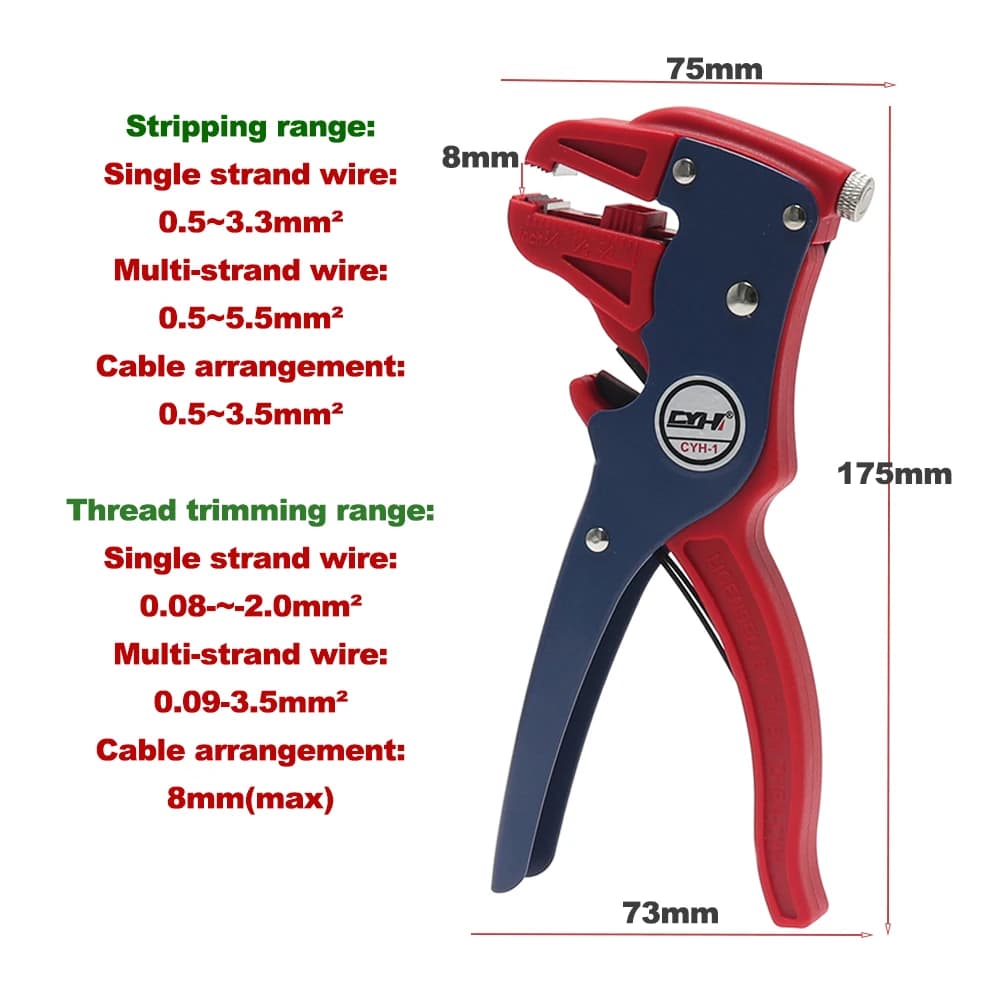 Pince à dénuder automatique pour pêche - Dénudeur fil électrique réglable 0.2-6mm pour équipement pêche