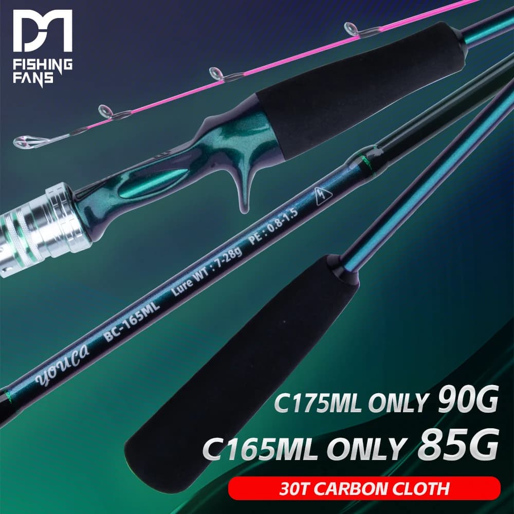 Canne pêche calmar FISHINGFANS 165ML/175ML - Super légère carbone haute pour bateau et casting