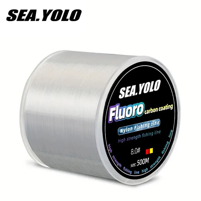 Fil de pêche fluorocarbone 500m ultra souple Japon, bas de ligne 3.57LB-26.45LB pour carpe, fil coulant