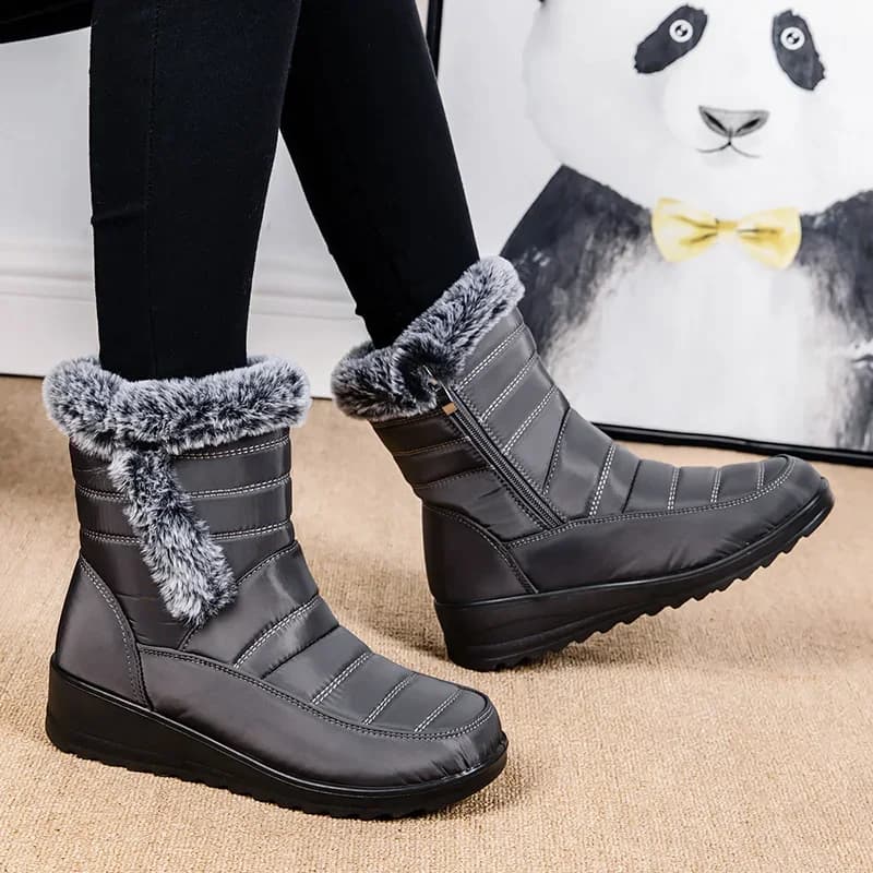 Bottes Neige Femme Imperméables 2024 - Doublure Polaire Chaude Antidérapante pour Couple Hiver