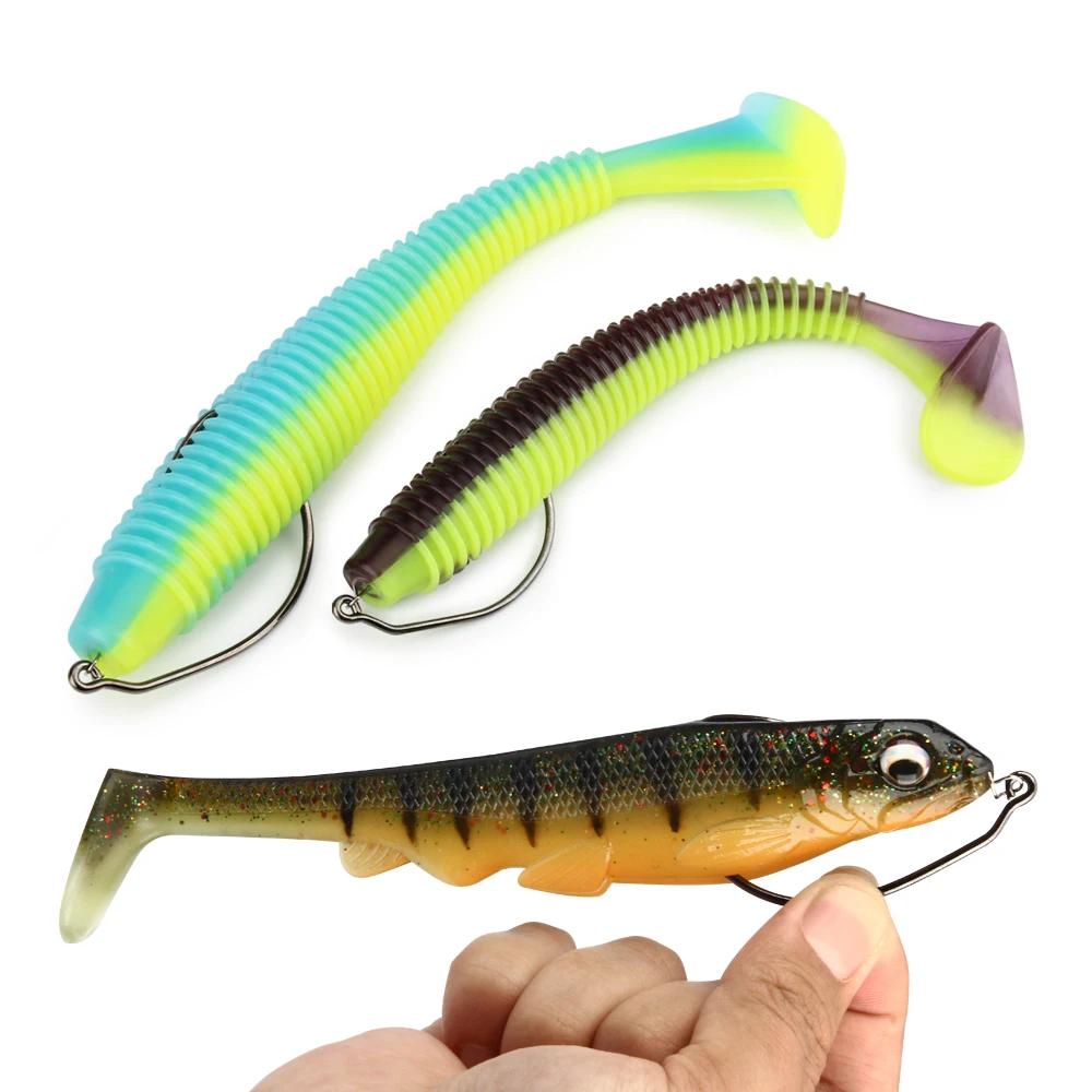 Hameçons swimbait Spinpoler 5/0 7/0 10/0 sans plomb pour leurres souples pêche mer gap large