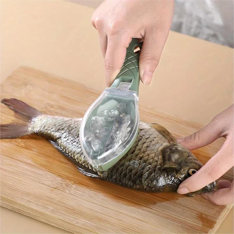 Grattoir à écailles de poisson en plastique - outil de nettoyage facile pour cuisine et poissonnerie - brosse à écailles