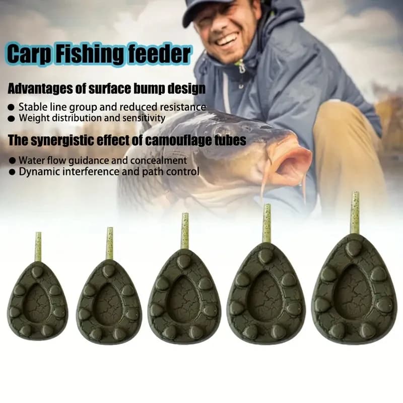 Set plombs camouflage pêche carpe 2 à 4 pièces pour une pêche efficace et discrète des grosses carpes