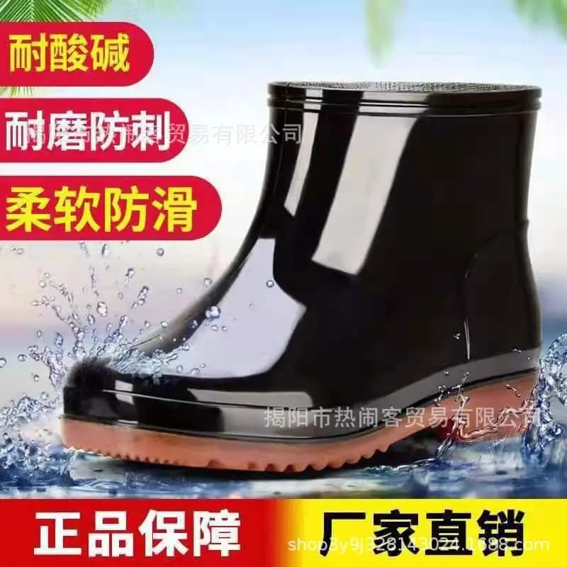 Bottes courtes imperméables printemps automne cuisine basse oxford protection travail chaussures homme pêche