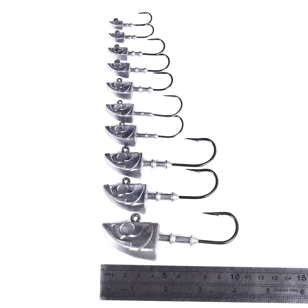 Tête de jig lourde triangle longue hampe pour leurres souples et vers pour la pêche