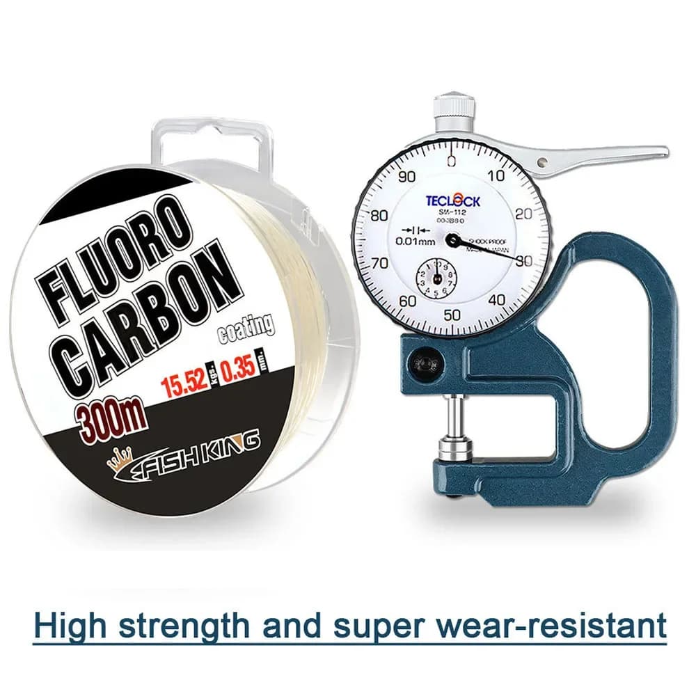 Ligne de pêche fluorocarbone Full Sink 300m pour carpe, leader japonais 100% monofilament 0.30 à 0.50mm