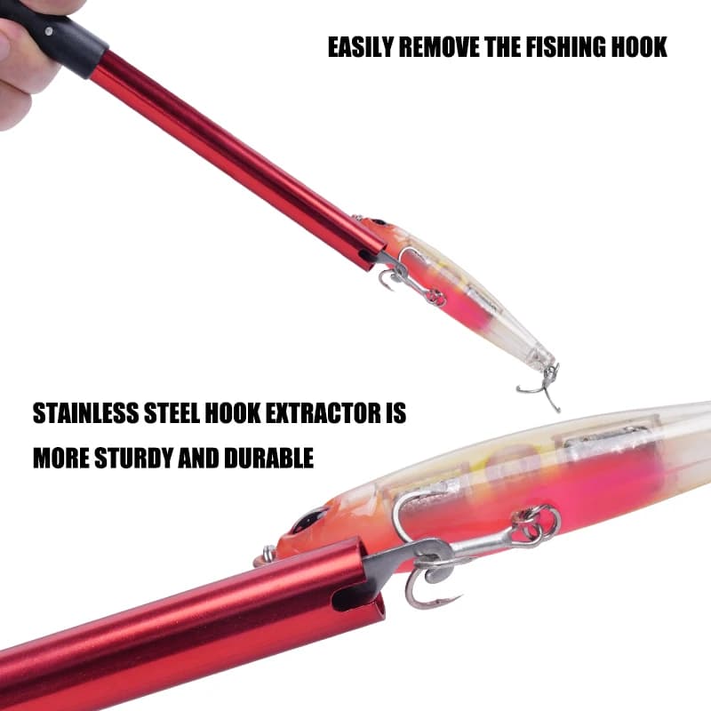 Décrocheur hameçon pêche tube aluminium portable extracteur leurre sécurité