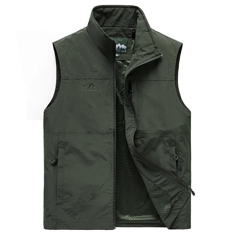 Veste sans manches homme pêche été respirante avec multiples poches pour équipement extérieur 8XL