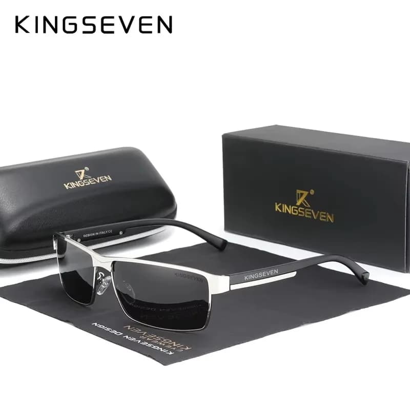 Lunettes de soleil polarisées KINGSEVEN pour pêche homme - UV400 qualité supérieure rectangle confortable