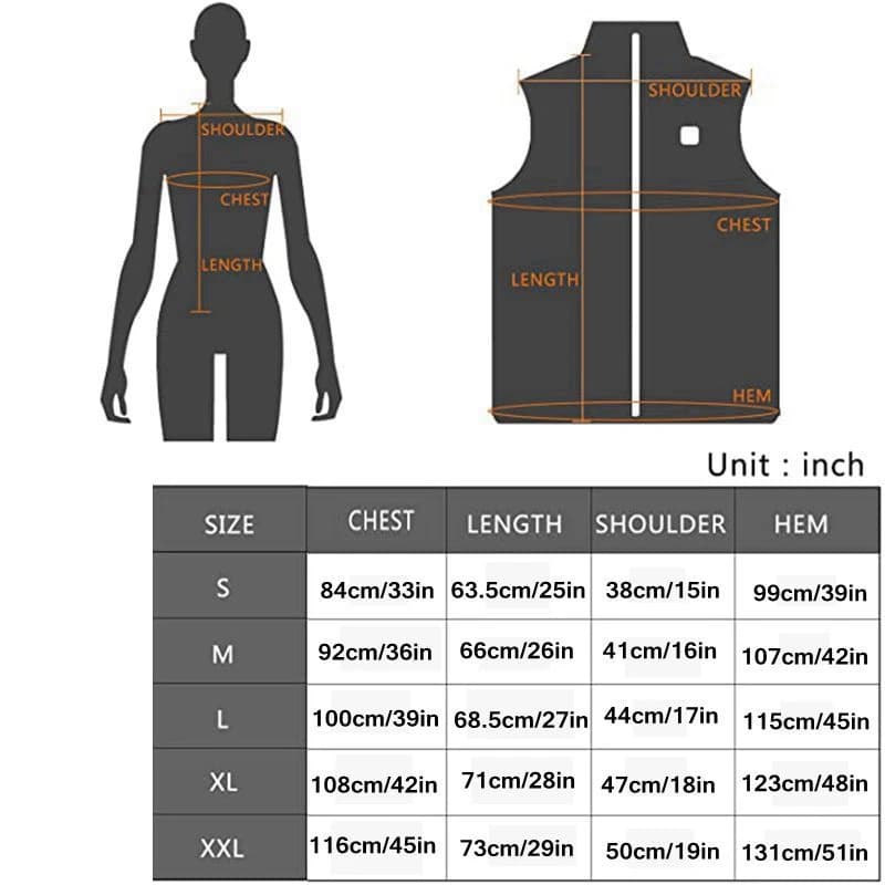 Gilet chauffant USB femme hiver 9 zones chauffantes, veste thermique électrique infrarouge flexible et confortable