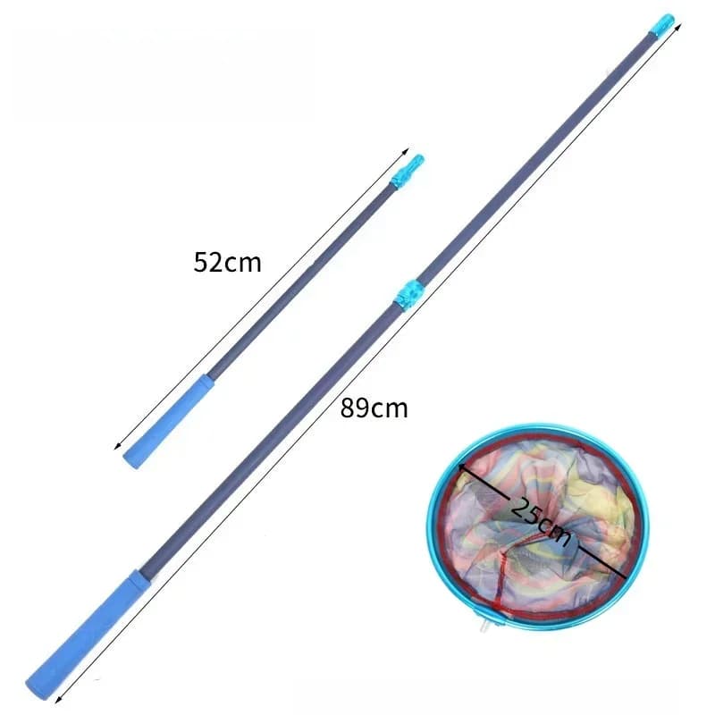 Filet à épuisette enfant fibre de carbone pour pêche aux insectes et papillons en extérieur