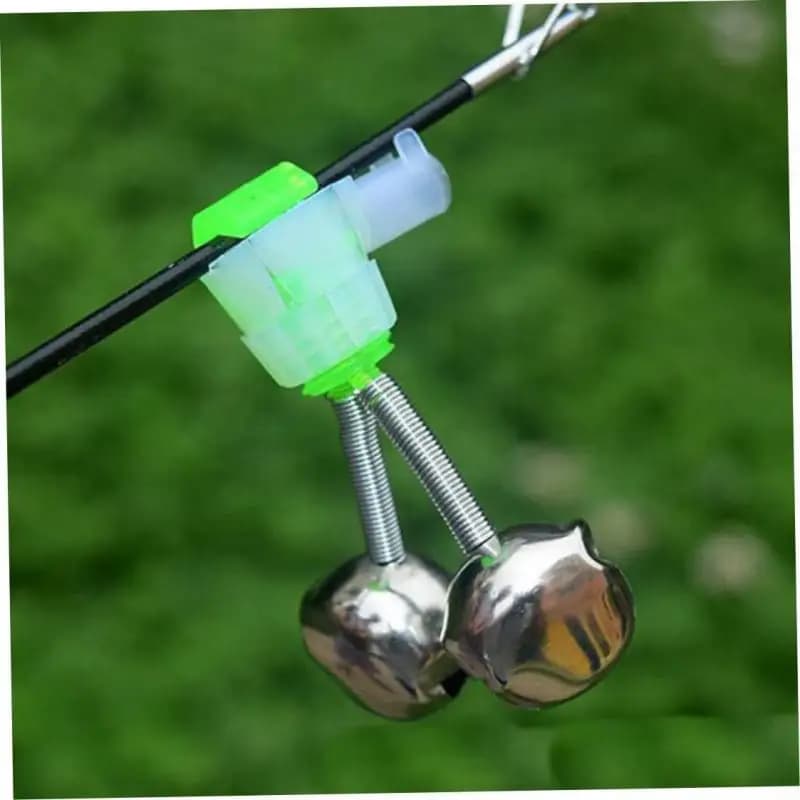 1 à 10 cloches de pêche ABS vert pour cannes, clips et indicateurs de touches extérieur
