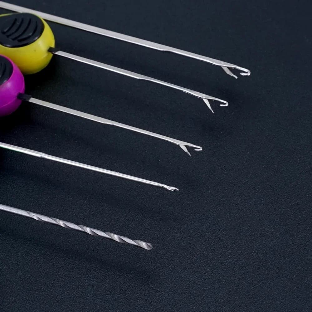 Kit de 5 aiguilles à appâts pour la pêche à la carpe, montages pop up boilie