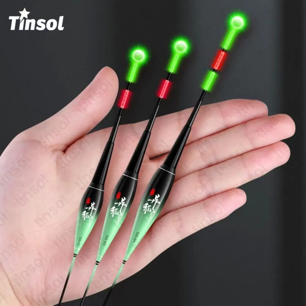 TINSOL 2026 : Nouveaux Flotteurs de Pêche Électroniques LED Lumineux pour Nuit avec Capteur de Gravité,