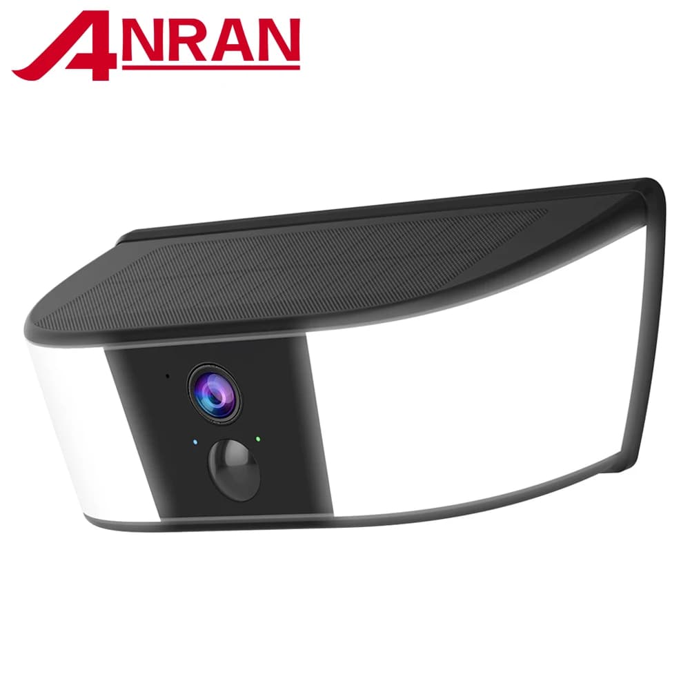 Caméra de surveillance solaire extérieure ANRAN 2K avec détection humaine et vision nocturne couleur