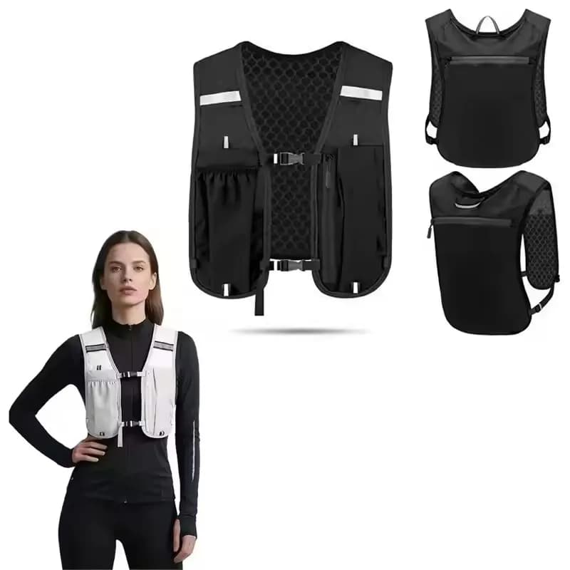 Veste de running hydratation réfléchissante légère homme femme marathon randonnée étanche