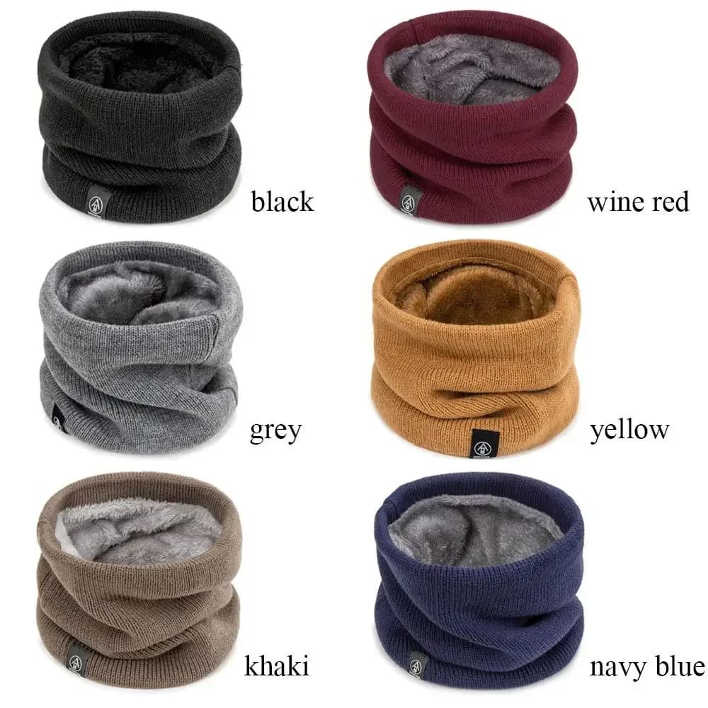 Cache-cou tricoté thermique unisexe sport hiver écharpe coupe-vent visage ski course vélo froid extérieur