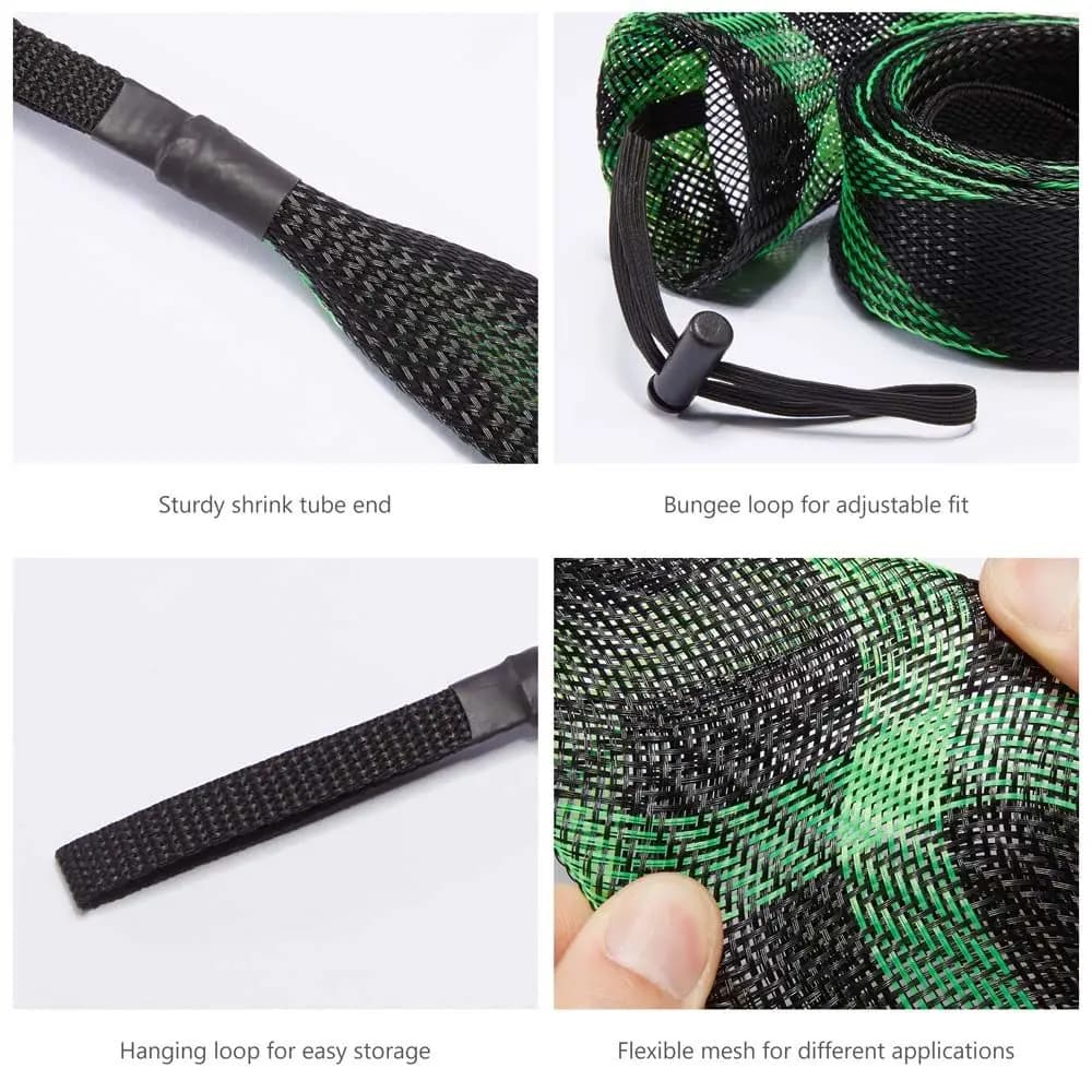 Protection cannes pêche tressée maille - Gant manchon tube canne - Accessoire prévention rayures